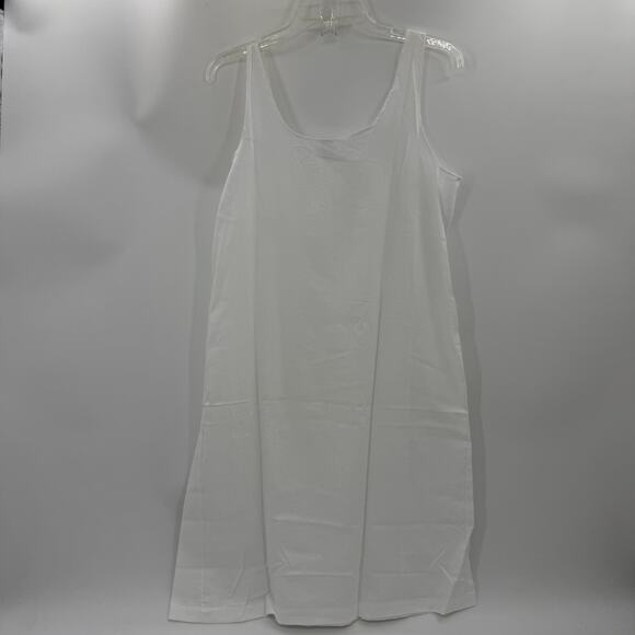 VTG ADONNA White Cotton Nightgown Chemise Womens Size 38 / M Sleeveless Shift - Picture 4 of 9